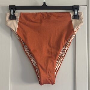 Maaji Terracotta and Beige Bikini Bottom